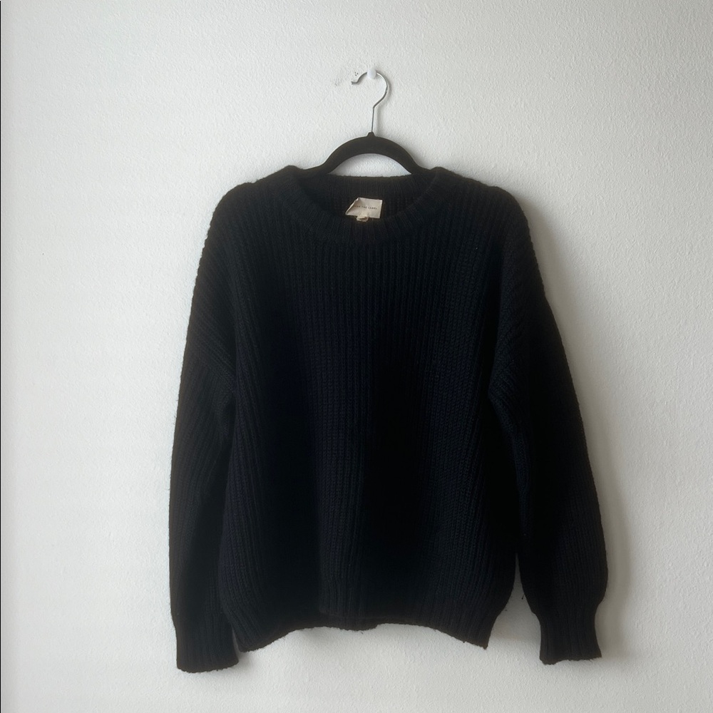 Classic Black Crewneck Sweater for Women